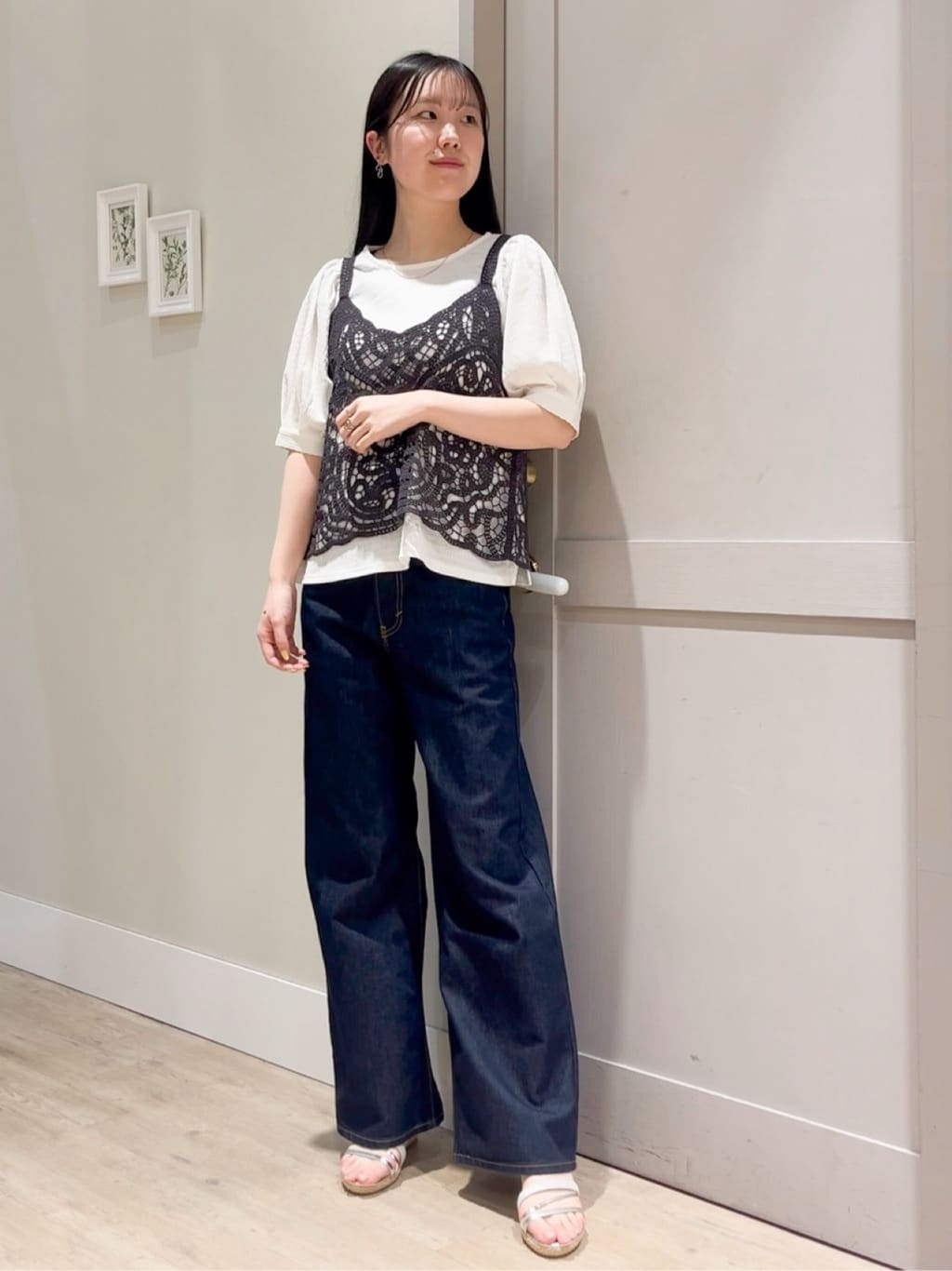 Mayuさんの「grove｜【Lee&times;grove別注】WIDE DENIM PANTS」を使ったコーディネート