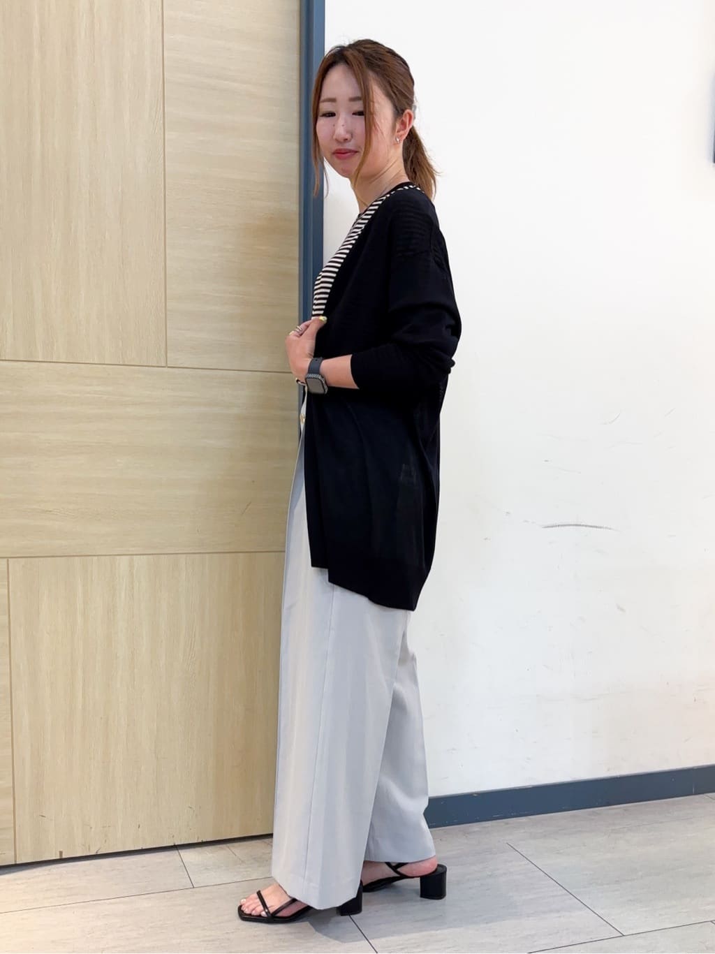 nanaさんの「grove｜ひんやり多機能・やわらかドライタッチ五分袖プルオーバー」を使ったコーディネート