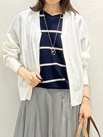 Miwaさんの「UNTITLED｜ライトダブルリングネックレス」を使ったコーディネート