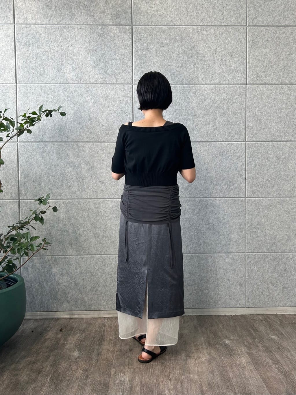 yukoさんの「CODE A｜asymmetry gather tank」を使ったコーディネート