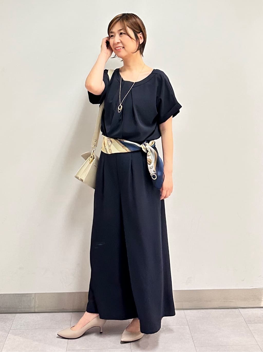 みなこさんの「UNTITLED｜ライトダブルリングネックレス」を使ったコーディネート