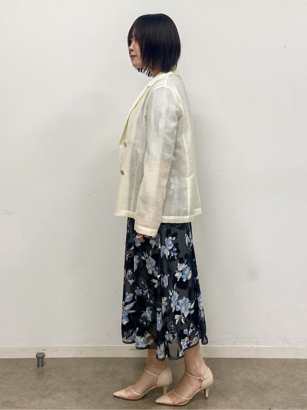 kimiさんの「index｜麻調シアーダブルブレストテーラードジャケット【洗濯機洗い可】」を使ったコーディネート