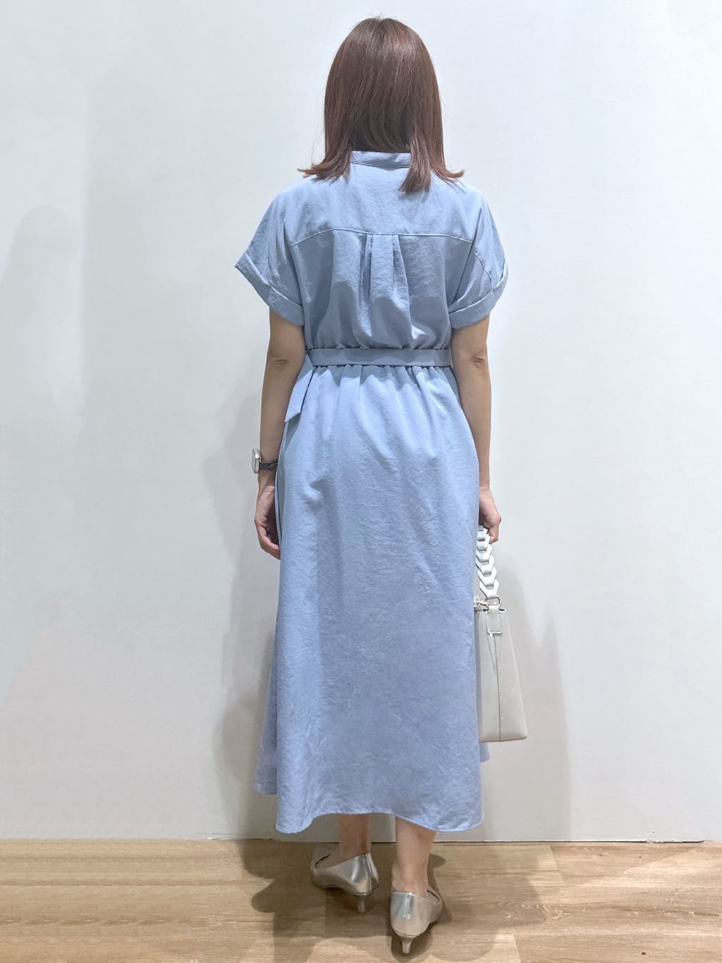 yukaさんの「OPAQUE.CLIP｜《7色展開／XS-LLサイズ》ダブルポケットスキッパーシャツワンピース【吸水速乾／防シワ／イージーア」を使ったコーディネート
