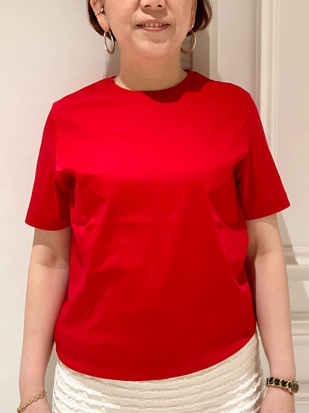 TAJIさんの「DRESSTERIOR｜◆【接触冷感/抗菌防臭/消臭】アイスクリアコットンTシャツ」を使ったコーディネート