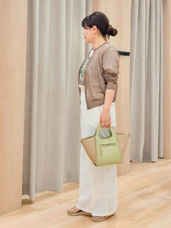 ふるさんの「grove｜【雑誌掲載】洗えるシアーカーディガン」を使ったコーディネート
