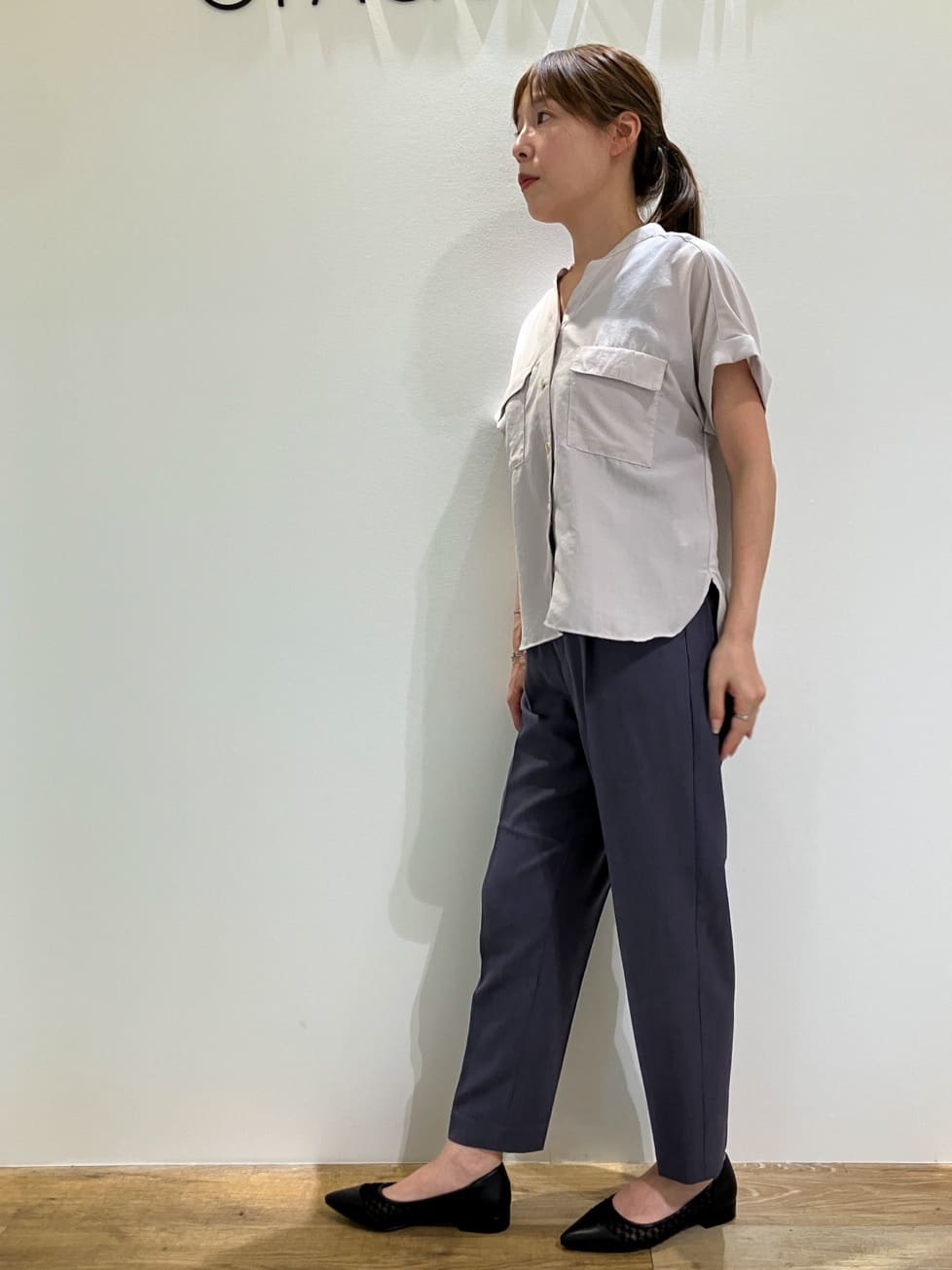  Maruさんの「OPAQUE.CLIP｜ダブルポケットスキッパーブラウス【洗濯機洗い可／イージーアイロン】」を使ったコーディネート