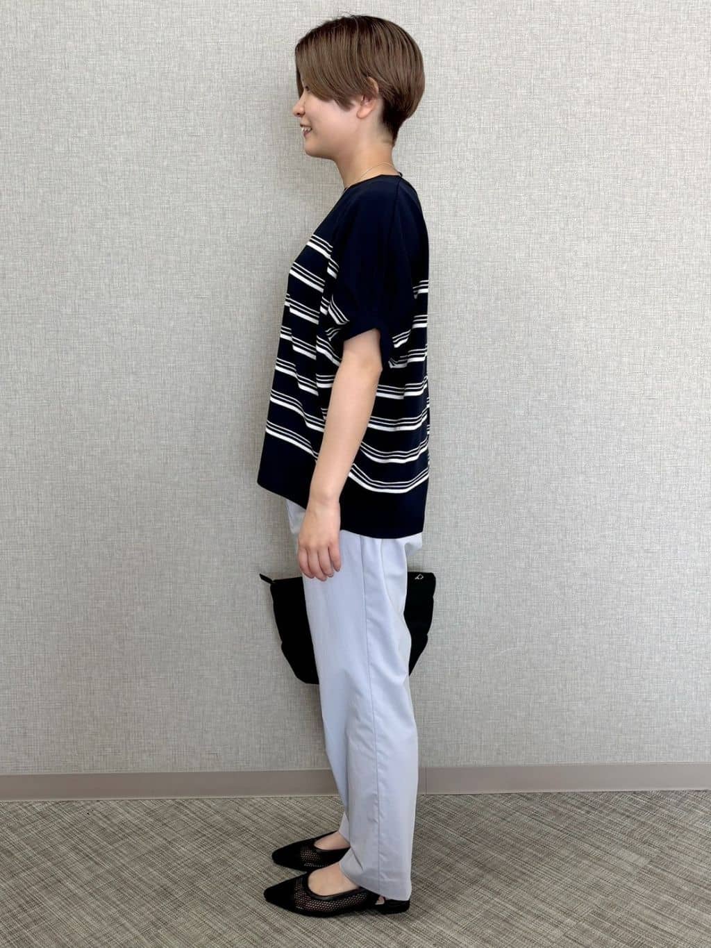 MATSUさんの「Reflect｜◆【WEB先行カラーあり／手洗い可】スレッドボーダーニット」を使ったコーディネート