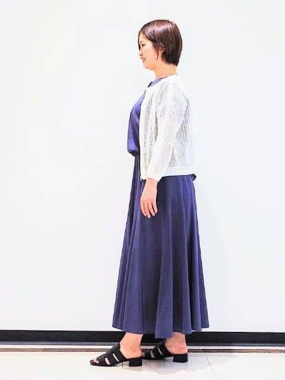 gissyさんの「INDIVI｜◆【合皮】グルカ風デザインミュールサンダル」を使ったコーディネート