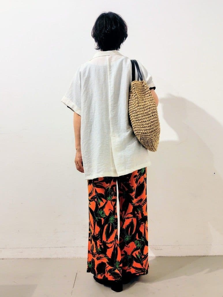 kodamaさんの「THE SHOP TK｜◆リネン混半袖テーラージャケット【洗える/セットアップ可】」を使ったコーディネート