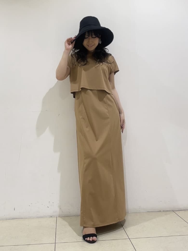 watanabeさんの「UNTITLED｜◆【洗える／夏ワンピ／2WAY】ジャージワンピース」を使ったコーディネート