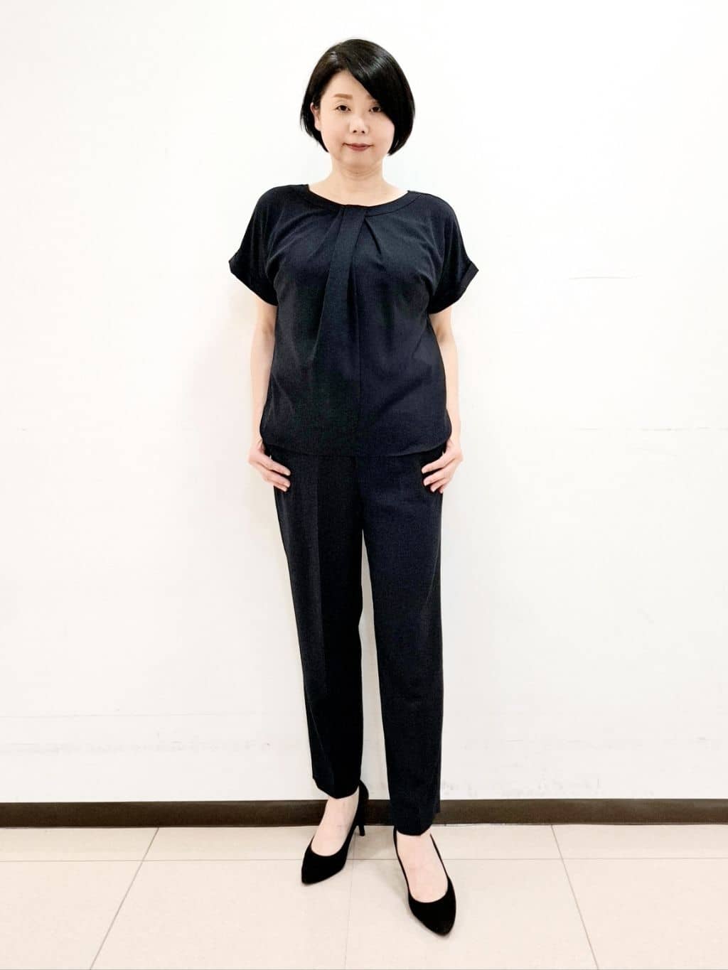 ねぎさんの「UNTITLED｜◆【セットアップ可能】リネンライク カラーレスジャケット」を使ったコーディネート