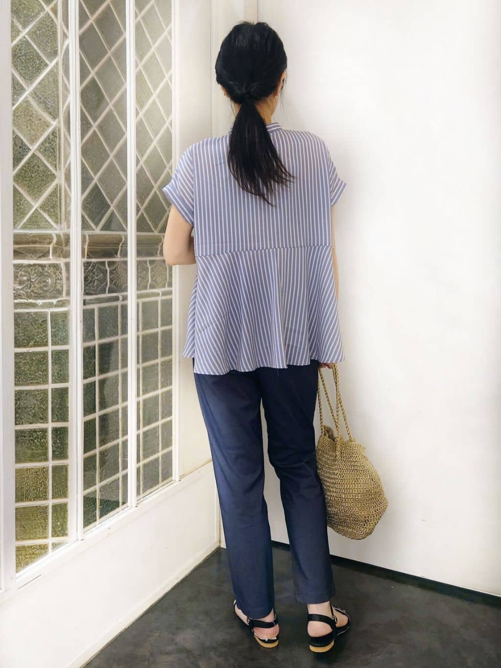 ひろみんさんの「grove｜【冷感】サマーハイパーストレッチテーパードパンツ」を使ったコーディネート