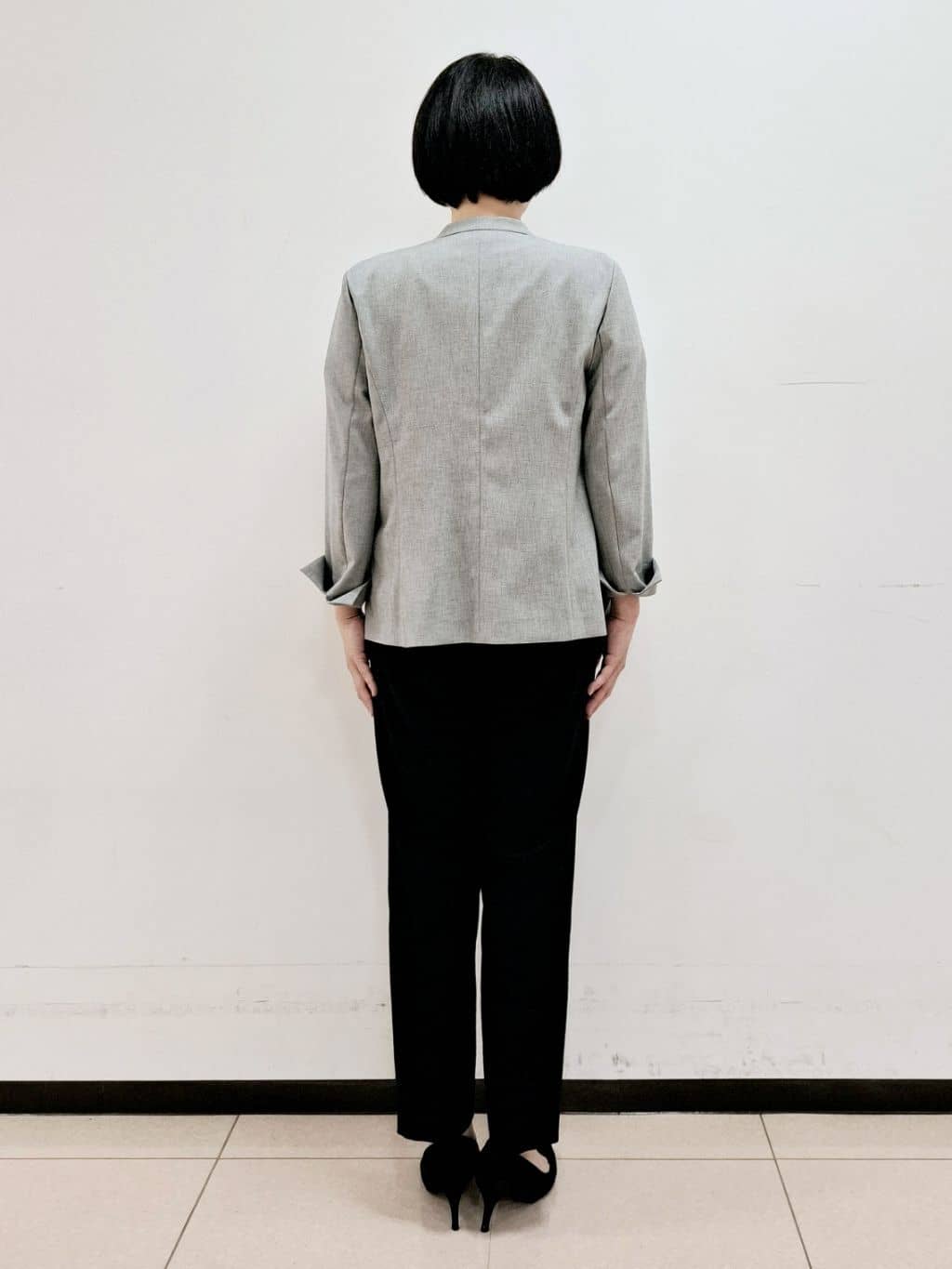 ねぎさんの「UNTITLED｜◆【セットアップ可能】リネンライク カラーレスジャケット」を使ったコーディネート