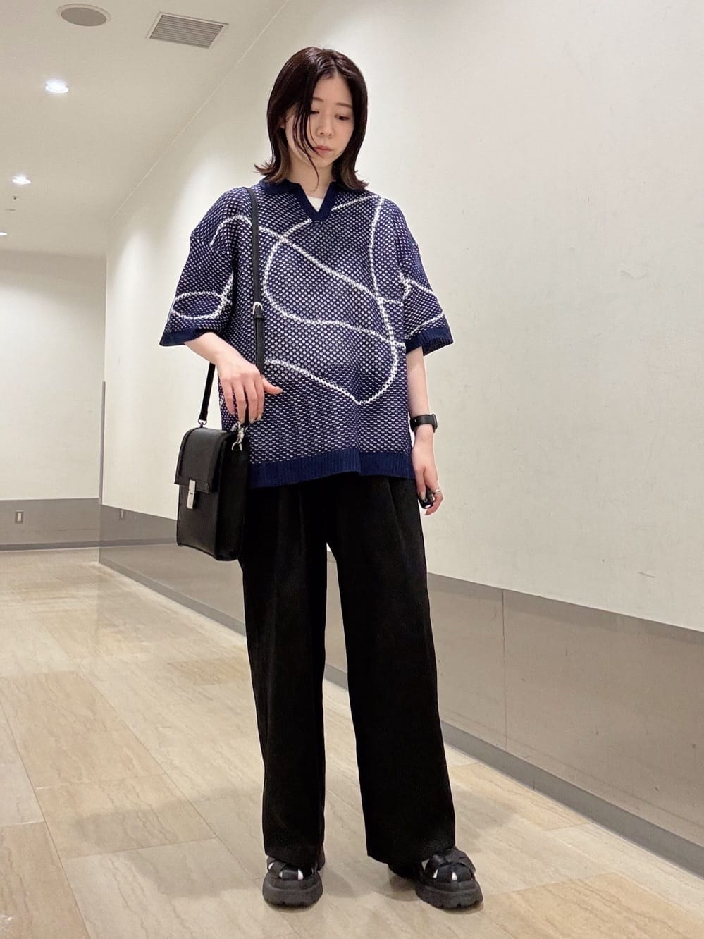 Renaさんの「tk.TAKEO KIKUCHI｜◆ラインアートニットポロ」を使ったコーディネート