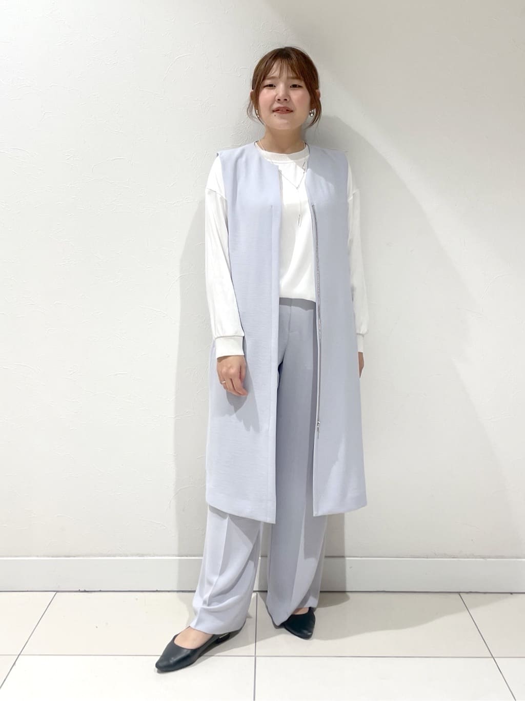 YUUKIさんの「INDIVI｜◆【洗える】異素材ドッキングトップス」を使ったコーディネート