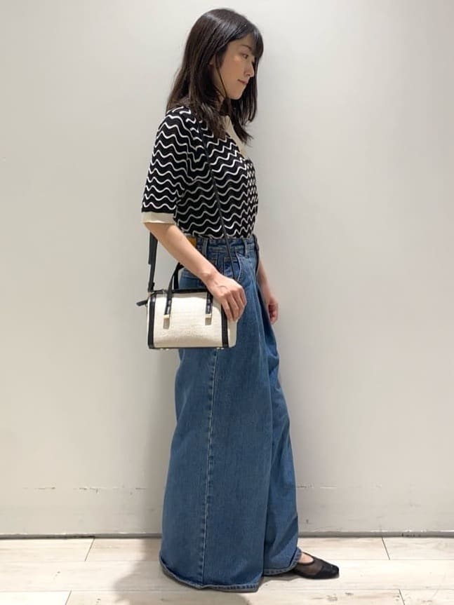 shikaさんの「THE SHOP TK｜◆ニットポロシャツ【洗濯機/アソート展開】」を使ったコーディネート