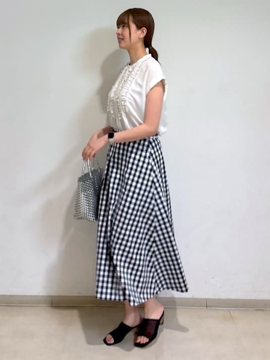 yukaさんの「UNTITLED｜メタリックメッシュトート」を使ったコーディネート