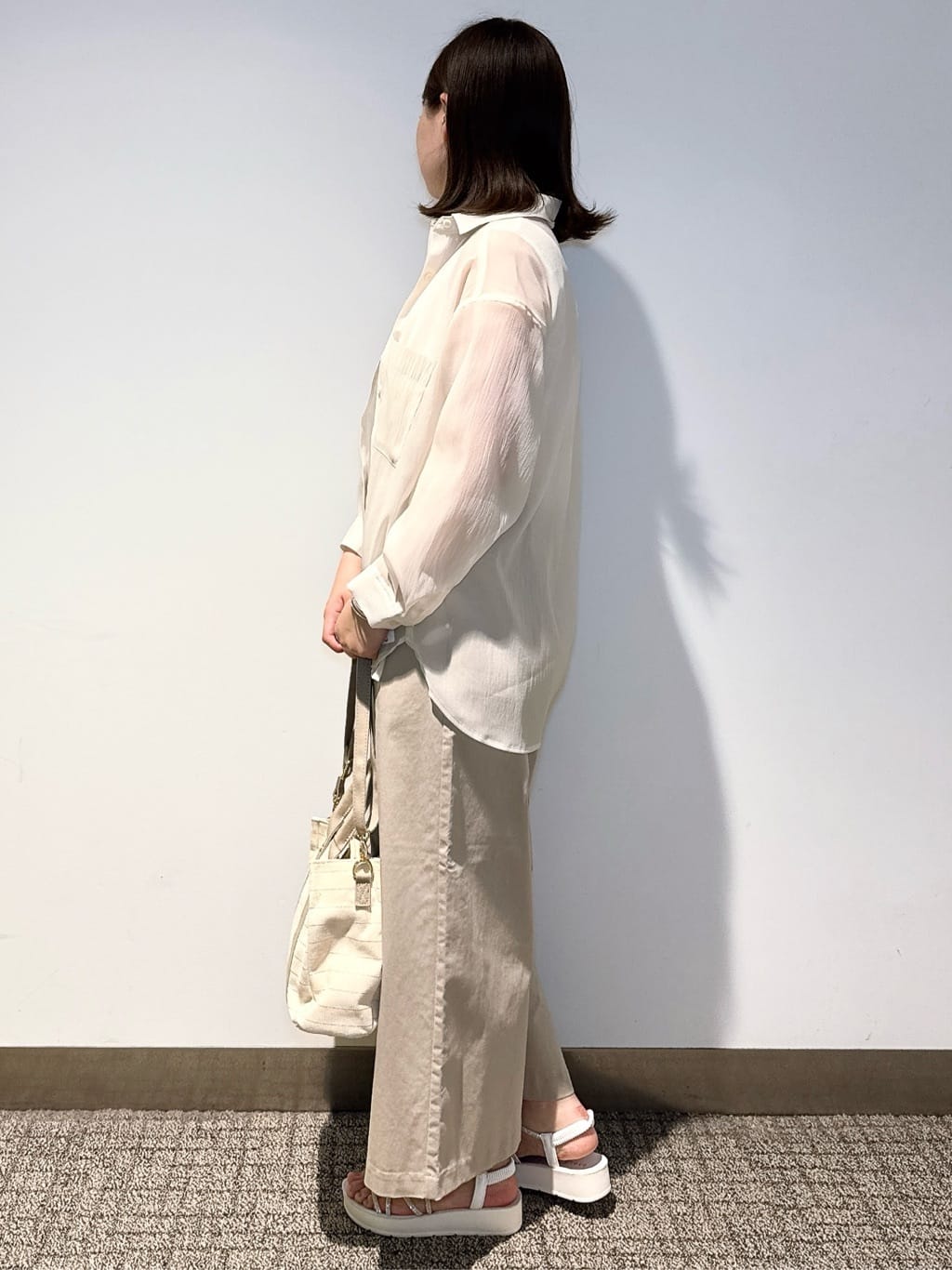 みーさんの「grove｜サマーハイパーストレッチワイドパンツ」を使ったコーディネート