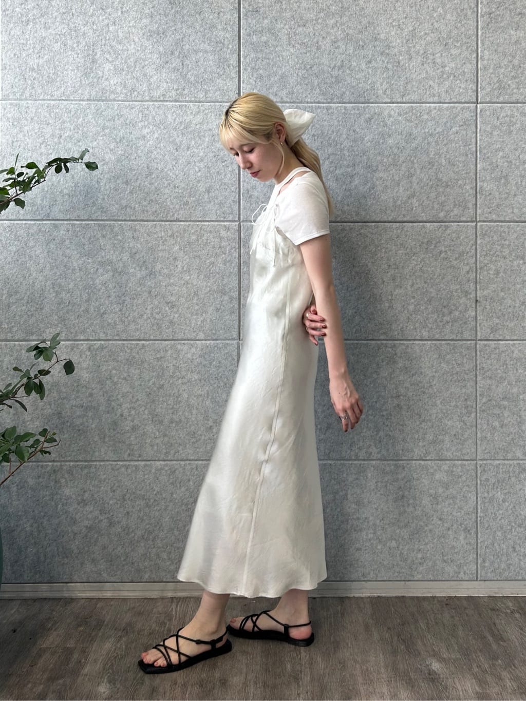 honoka Aさんの「CODE A｜ribbon cami dress」を使ったコーディネート