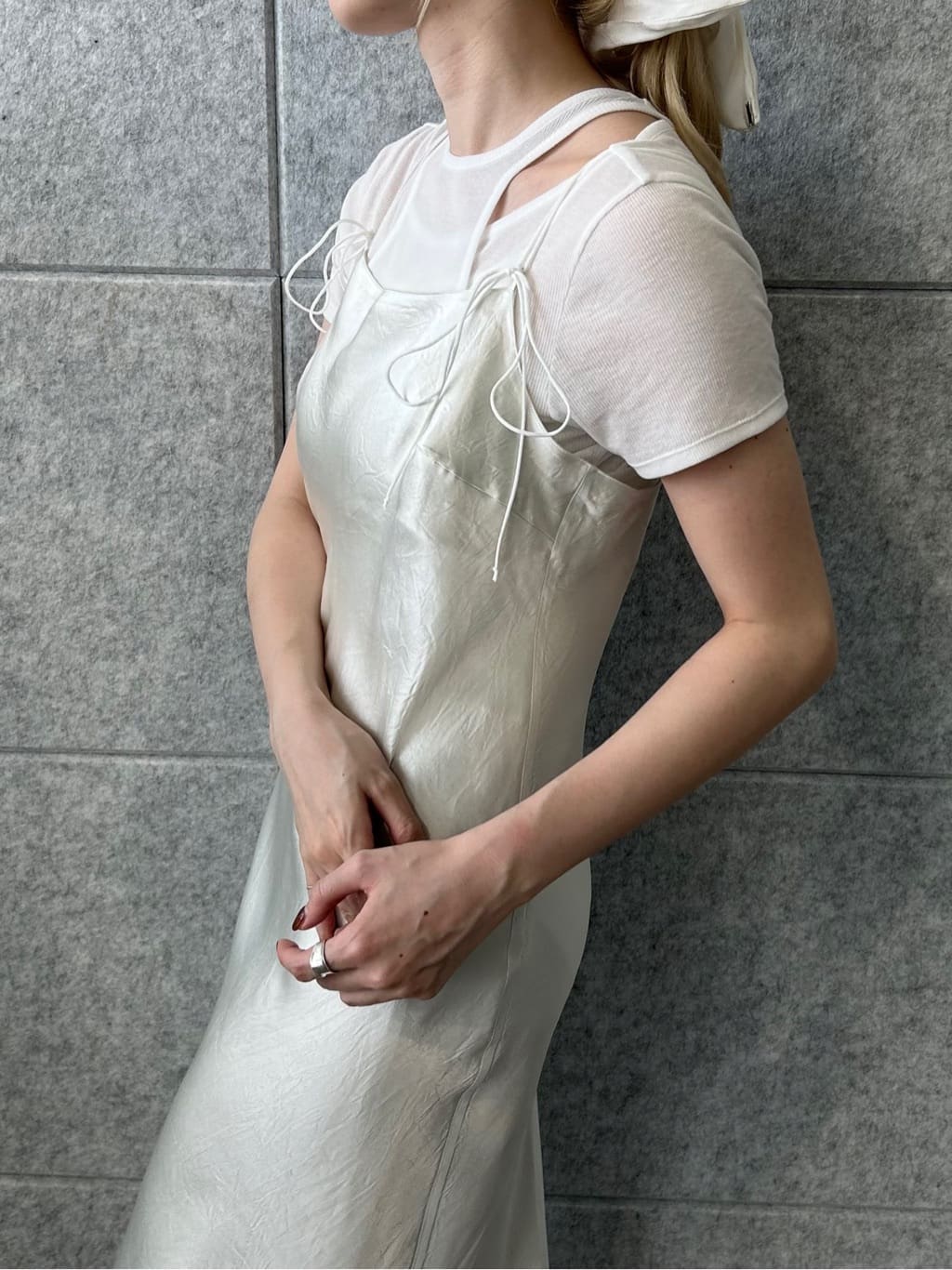 honoka Aさんの「CODE A｜ribbon cami dress」を使ったコーディネート