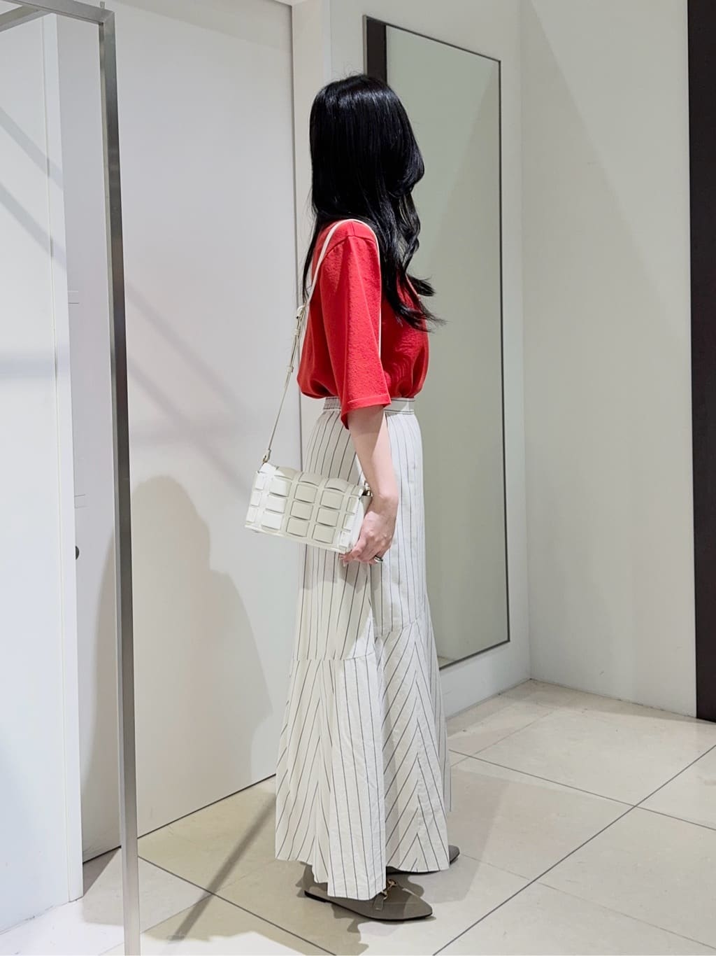 kaoruさんの「UNTITLED｜◆【清涼感/二の腕カバー】シアープルオーバーニット」を使ったコーディネート