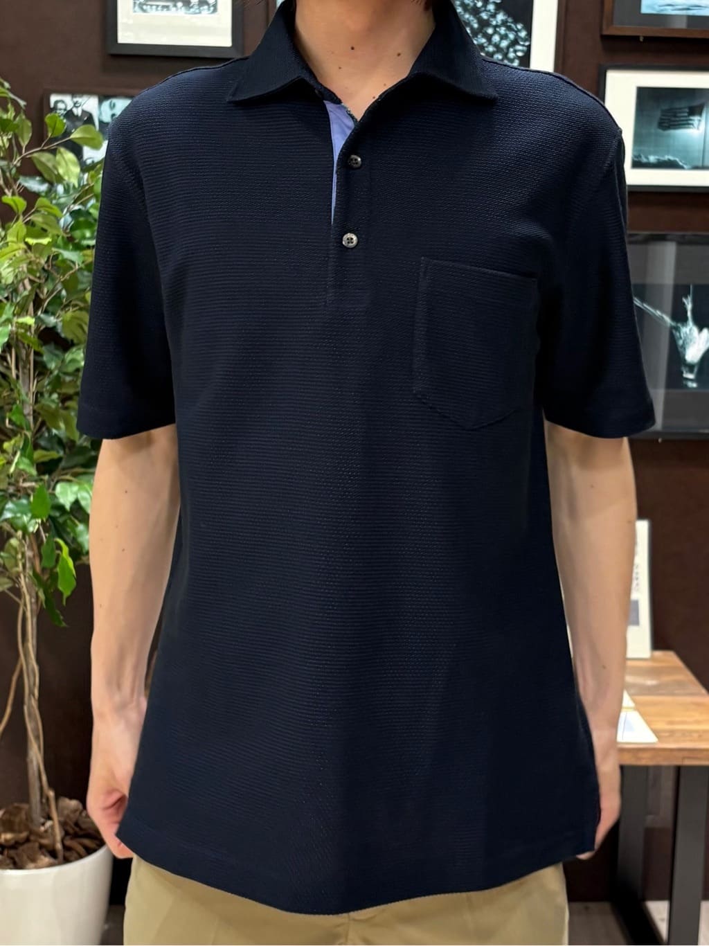 Kaiさんの「TAKEO KIKUCHI｜【抗菌防臭／9色5サイズ展開】ハニカムメランジ ポロシャツ」を使ったコーディネート