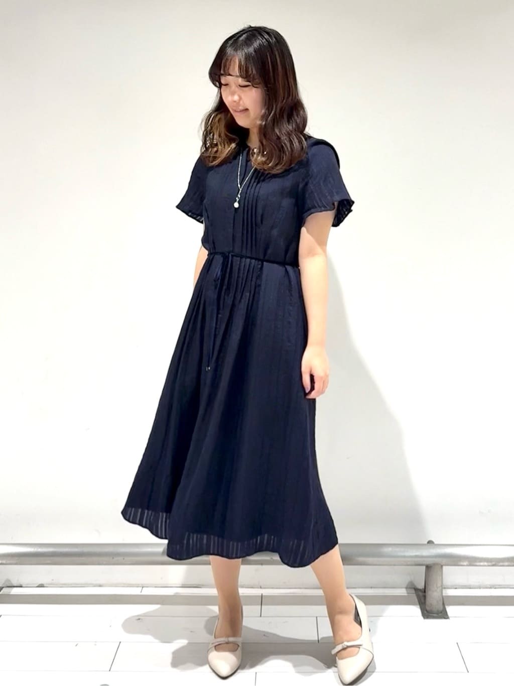Azusaさんの「Reflect｜◆【夏SALE／手洗い可】シャドーボーダーワンピース」を使ったコーディネート
