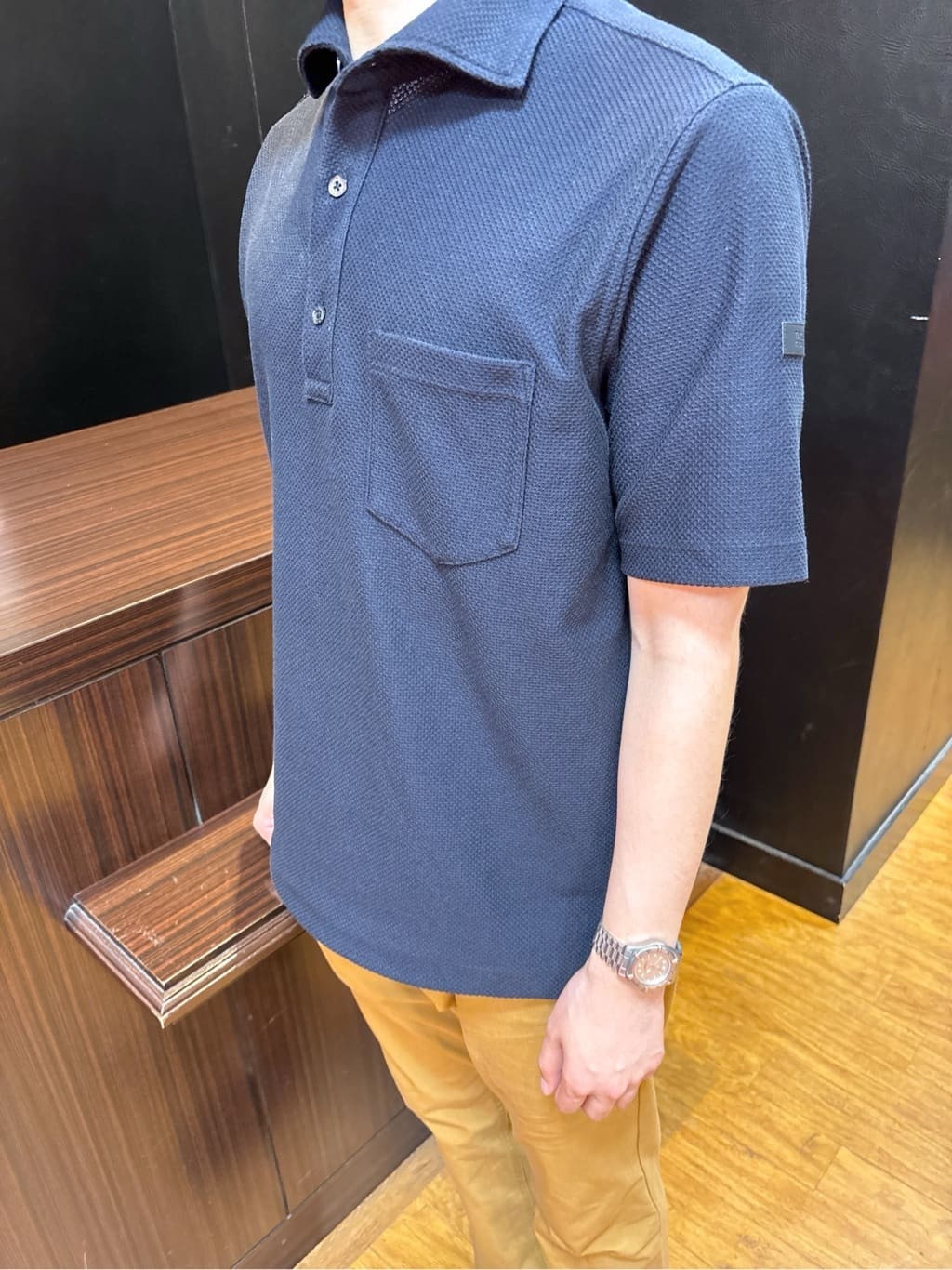 KEIさんの「TAKEO KIKUCHI｜【抗菌防臭】COOL DOTS（R）ドビープリント ジャケット」を使ったコーディネート