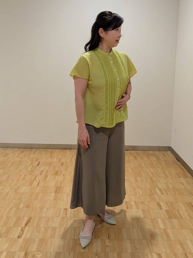 なおさんの「Reflect｜◆【選べる7色◎／手洗い可】フロントピンタックデザインブラウス」を使ったコーディネート