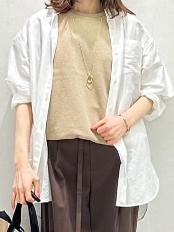Miwaさんの「UNTITLED｜ライトダブルリングネックレス」を使ったコーディネート