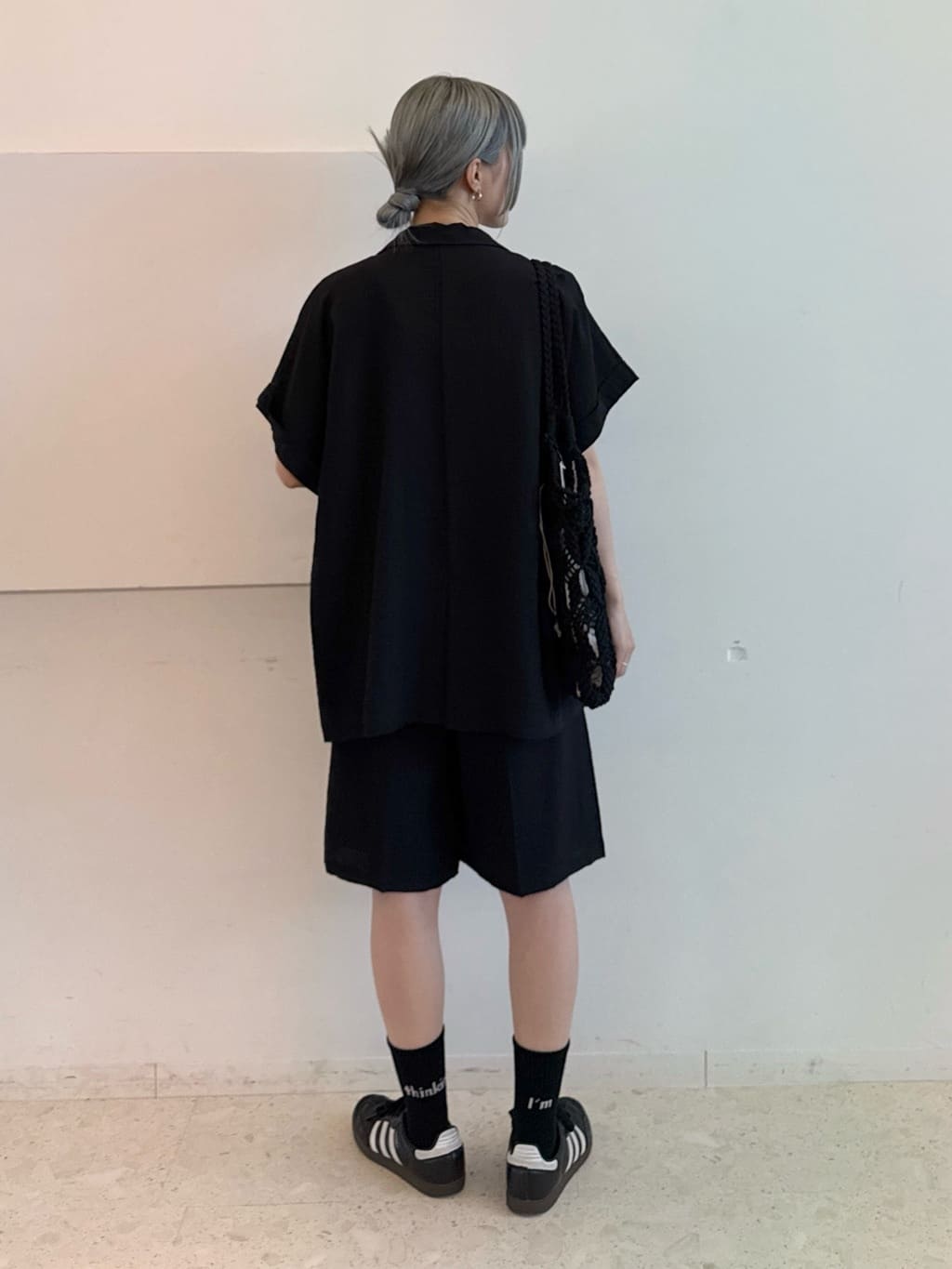 omaさんの「THE SHOP TK｜◆リネン混半袖テーラージャケット【洗える/セットアップ可】」を使ったコーディネート