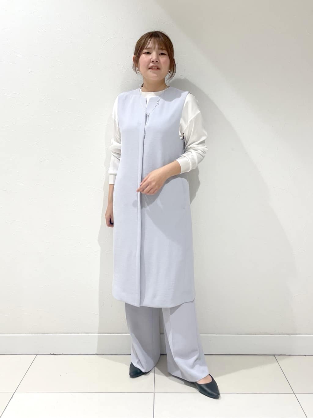 YUUKIさんの「INDIVI｜◆【洗える】異素材ドッキングトップス」を使ったコーディネート
