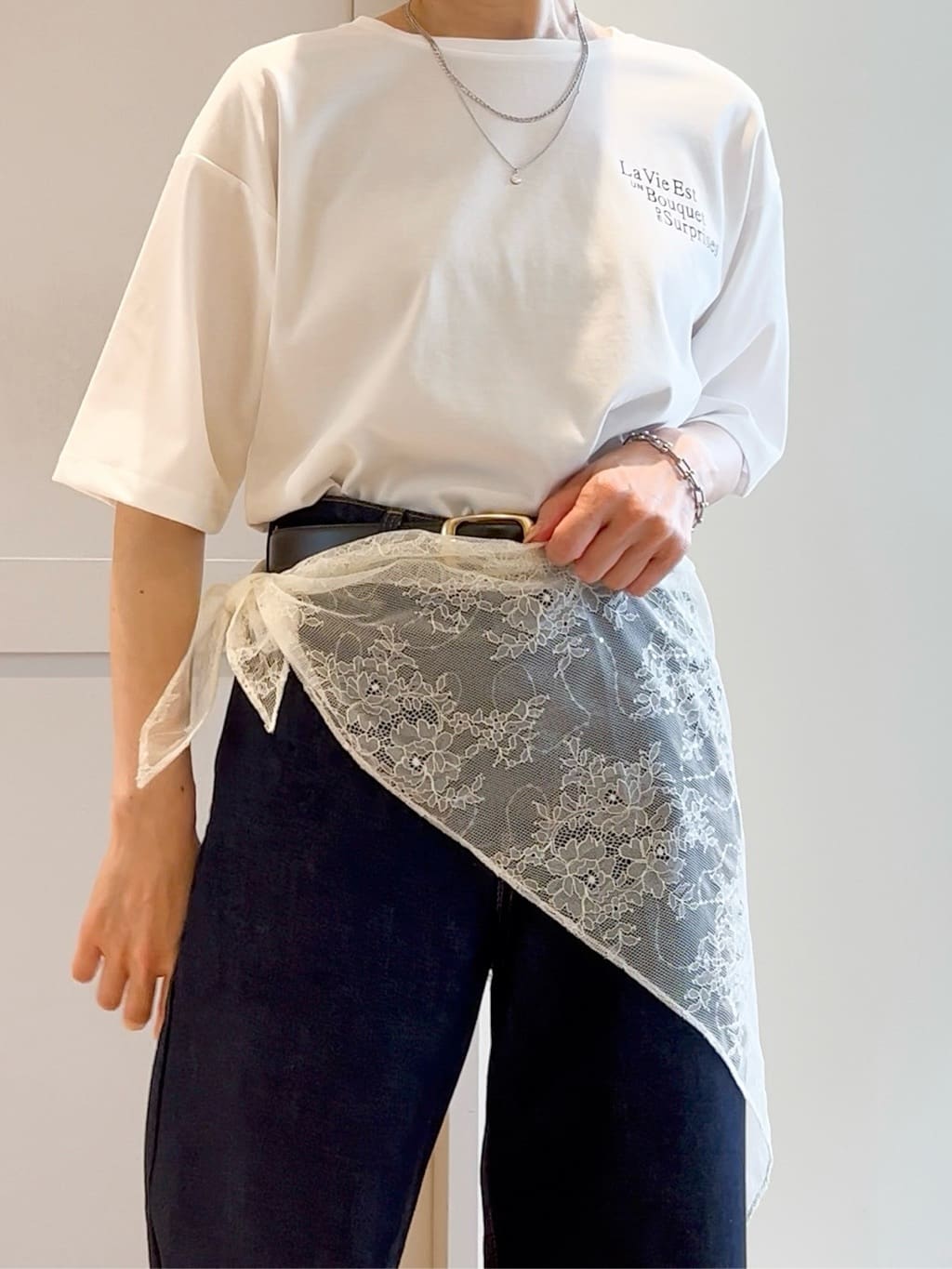 yamakoさんの「grove｜【Lee&times;grove別注】WIDE DENIM PANTS」を使ったコーディネート
