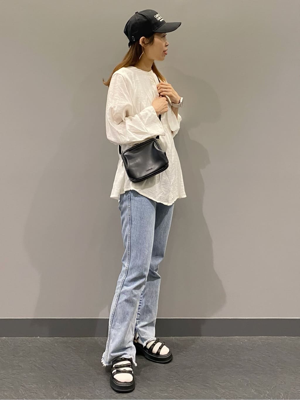 hiraさんの「ESPERANZA｜3連リボンバレエコアサンダル」を使ったコーディネート