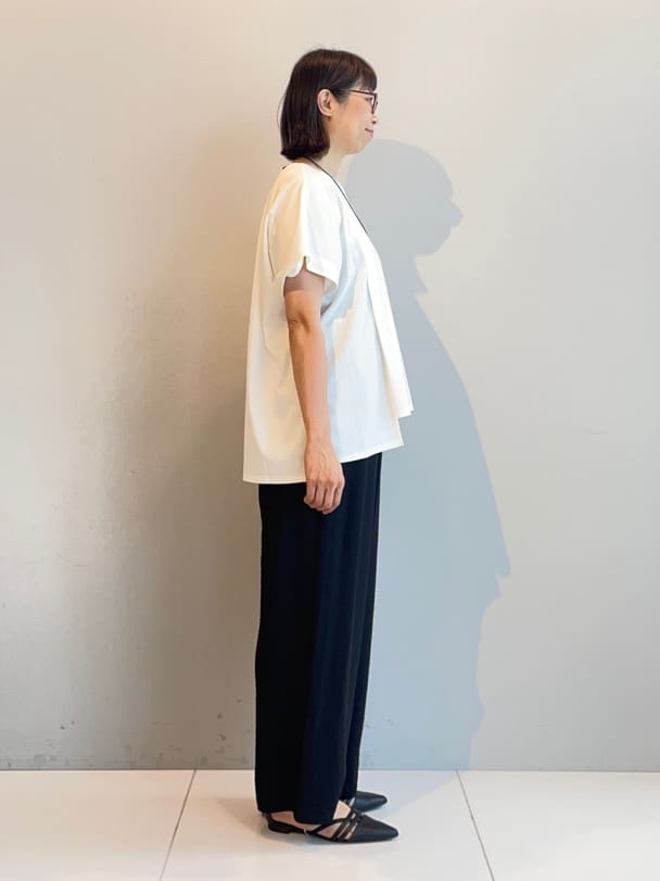 murayamaさんの「INDIVI｜【洗える／UVケア／SETUP可能】ドロストワイドパンツ」を使ったコーディネート