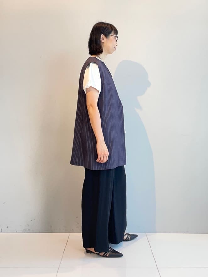 murayamaさんの「INDIVI｜【洗える／UVケア／SETUP可能】ドロストワイドパンツ」を使ったコーディネート