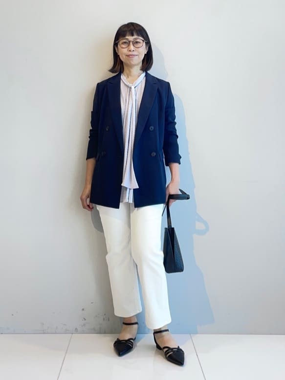murayamaさんの「INDIVI｜◆【合皮】クロスストラップ フラットサンダル」を使ったコーディネート