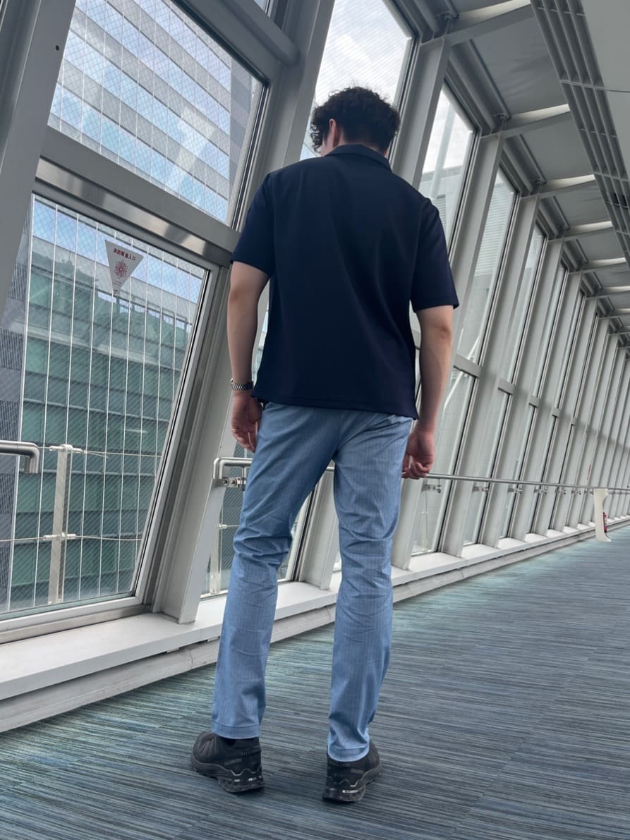Tsubasaさんの「TAKEO KIKUCHI｜【Made in JAPAN】播州織 ヘリンボン ストレート パンツ」を使ったコーディネート
