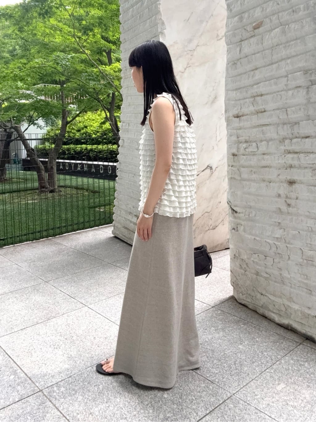 arisaさんの「DRESSTERIOR｜provoke（プロヴォーク）【別注】 フリフリ タンクトップ」を使ったコーディネート
