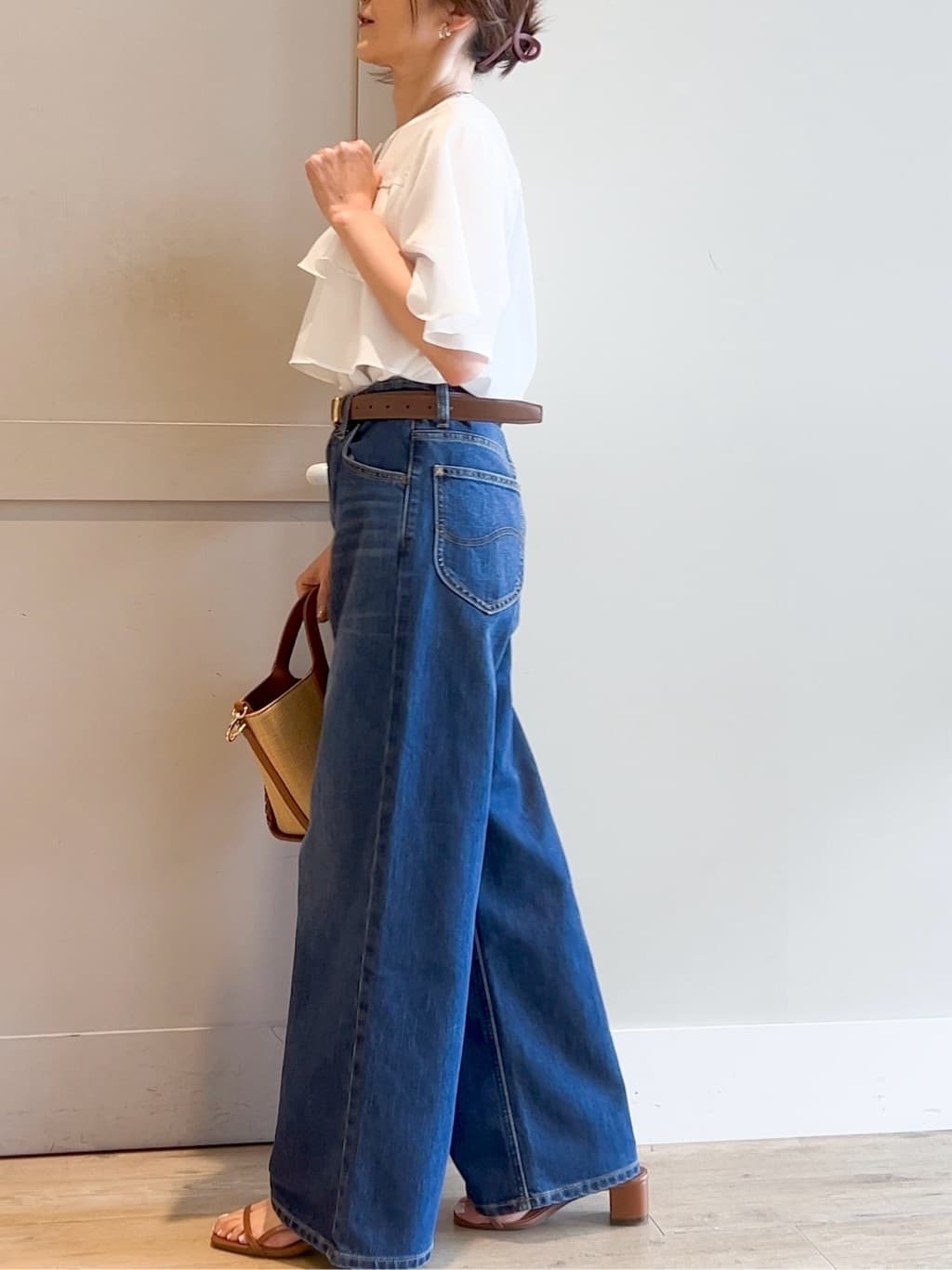 yamakoさんの「grove｜【Lee&times;grove別注】WIDE DENIM PANTS」を使ったコーディネート