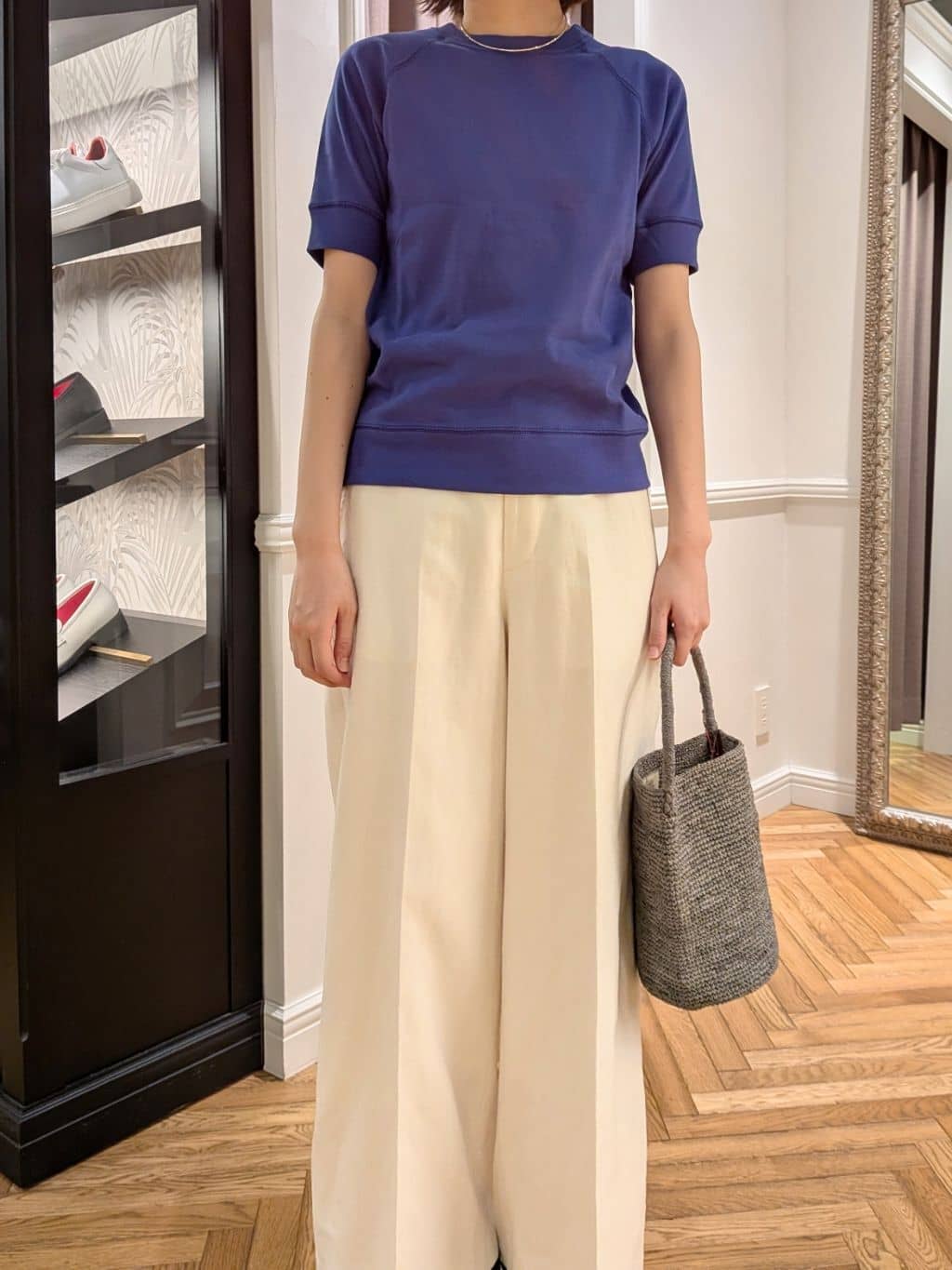 saoriさんの「DRESSTERIOR｜【定番/人気】ラグランハーフスリーブプルオーバー」を使ったコーディネート