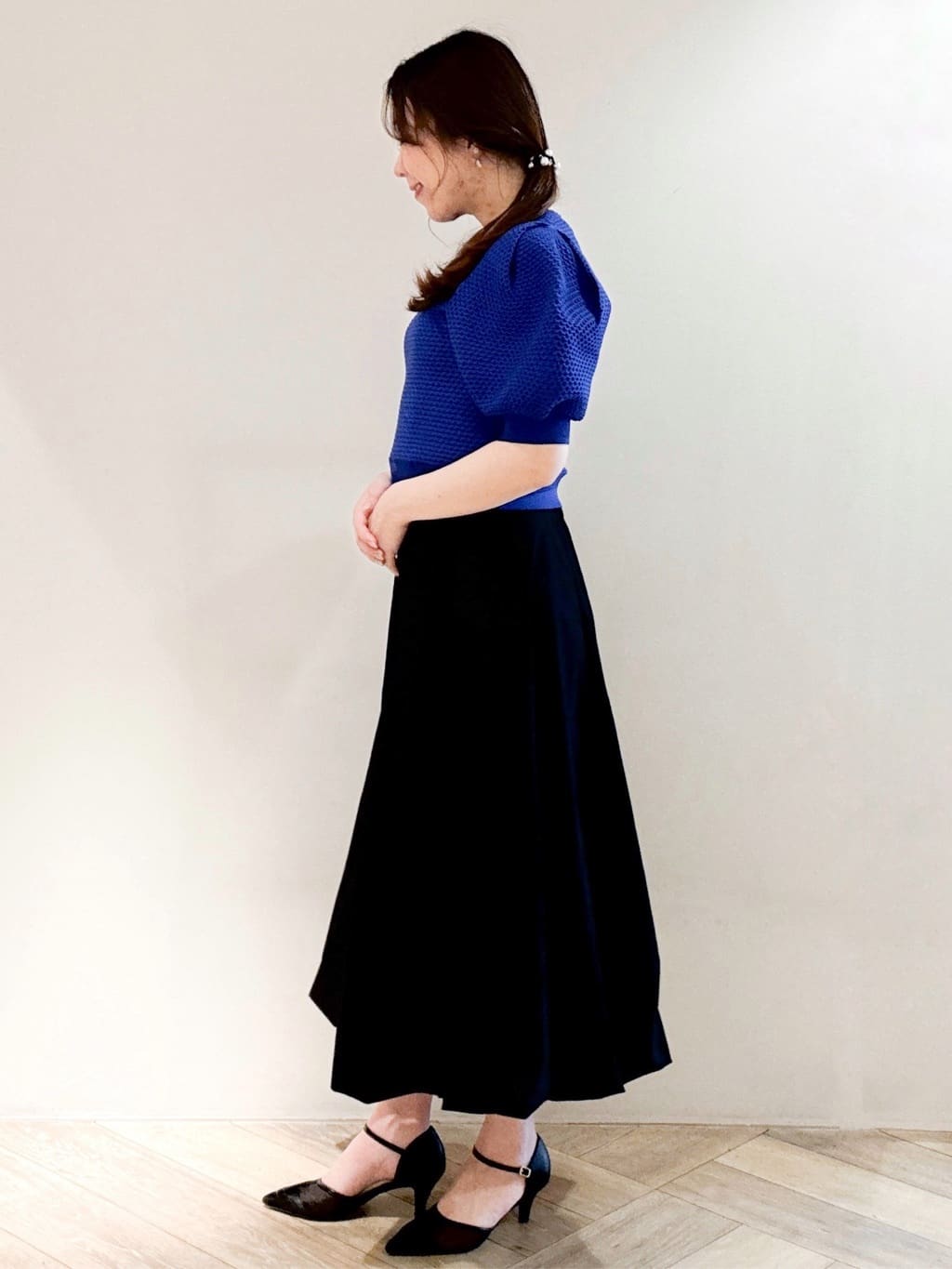 sayaさんの「index｜◆ぽこぽこパフスリーブニット【洗濯機洗い可／抗ピル】」を使ったコーディネート