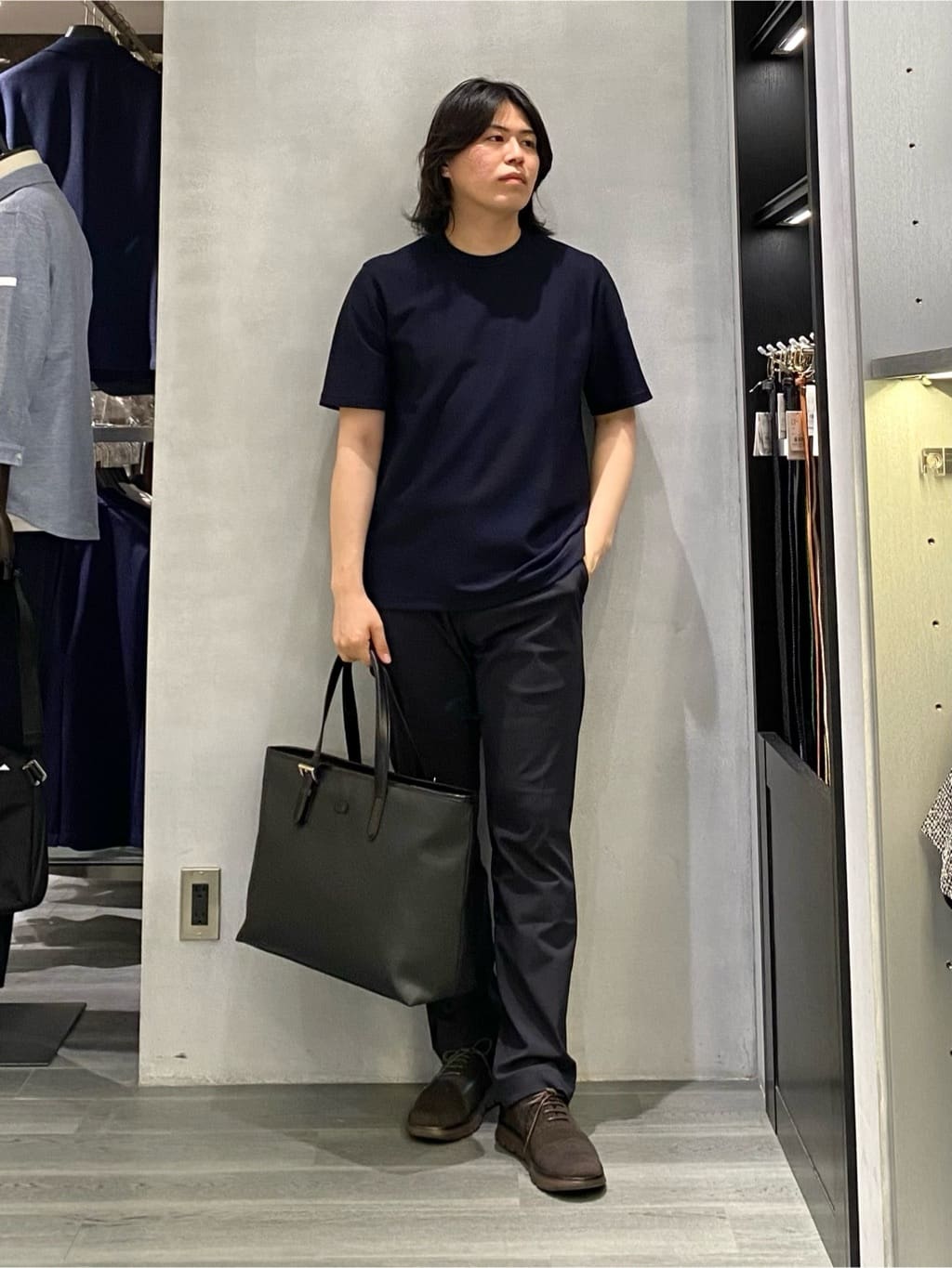 nishiさんの「TAKEO KIKUCHI｜コーデュラ（R） コーティング トートバッグ」を使ったコーディネート