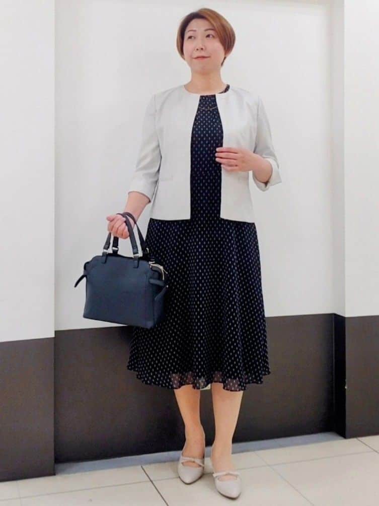 じゅりさんの「Reflect｜◆【夏SALE／UVカット／接触冷感／洗える／セットアップ可】ドライタッチジャケット」を使ったコーディネート