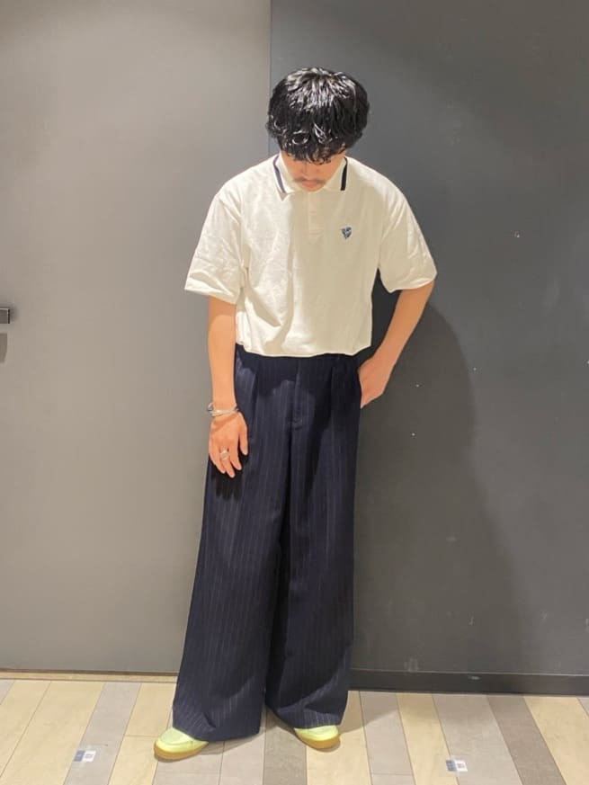 石井友也さんの「tk.TAKEO KIKUCHI｜◆ハートエンブロ鹿の子ポロシャツ」を使ったコーディネート
