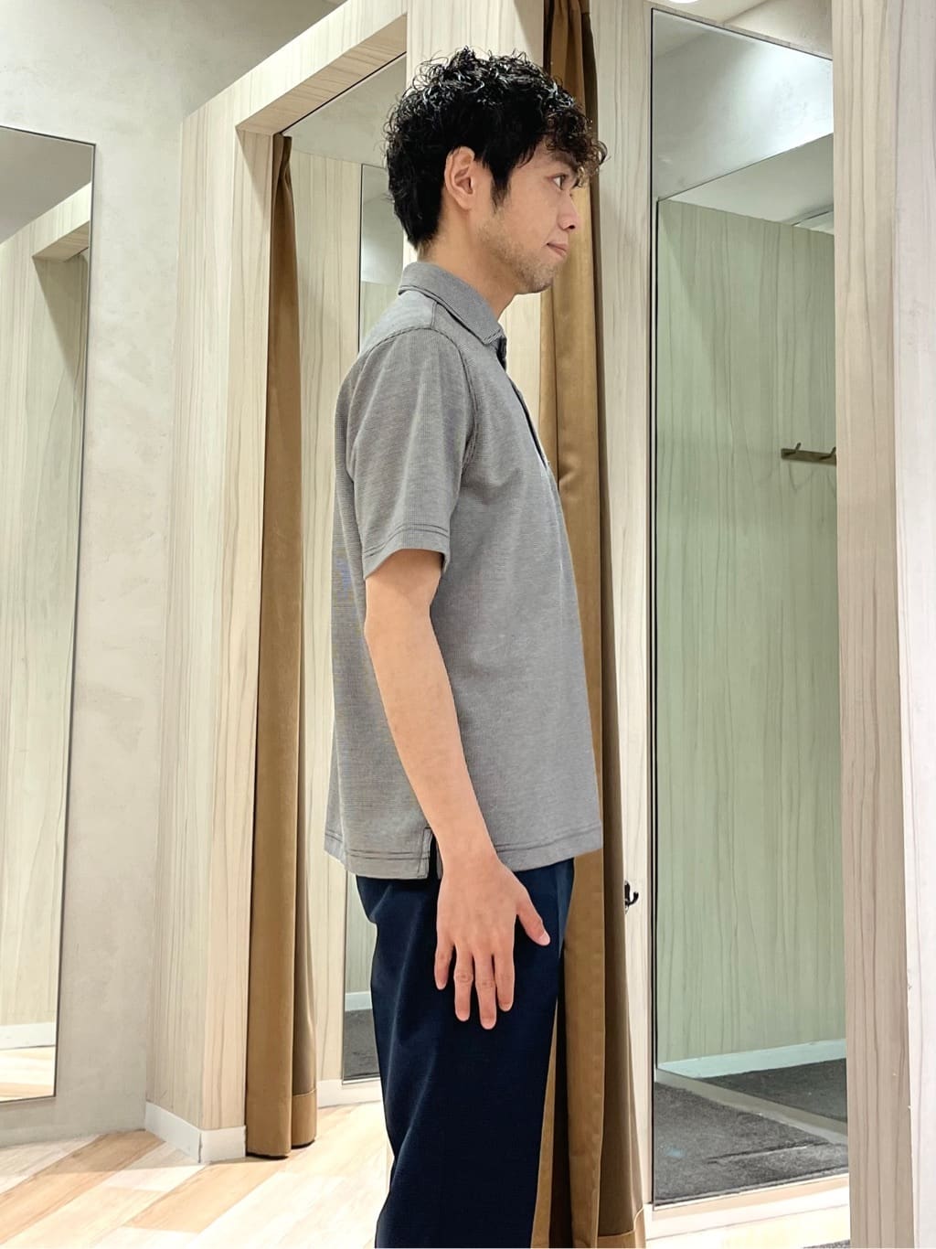 URAさんの「TAKEO KIKUCHI｜【抗菌防臭】COOL DOTS（R）ドビープリント ジャケット」を使ったコーディネート