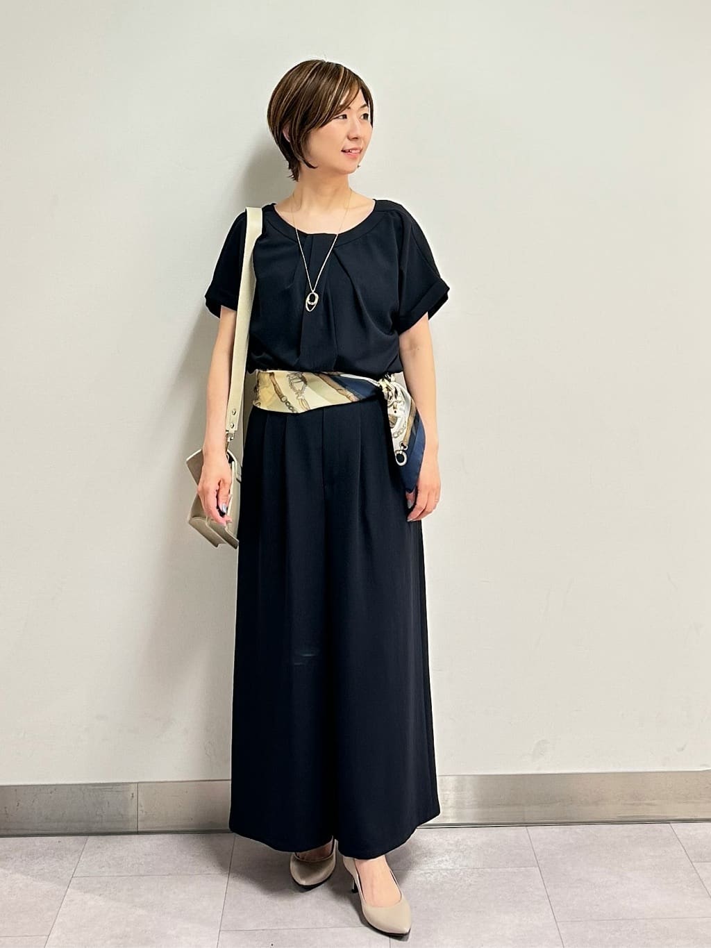 みなこさんの「UNTITLED｜ライトダブルリングネックレス」を使ったコーディネート
