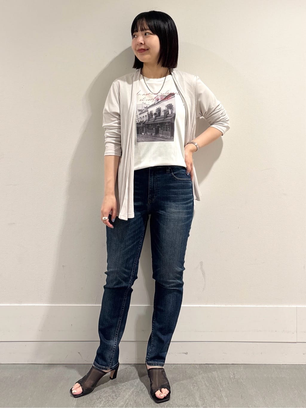 モエカさんの「UNTITLED｜◆【接触冷感/UV機能/遮熱】ジャージカーディガン」を使ったコーディネート