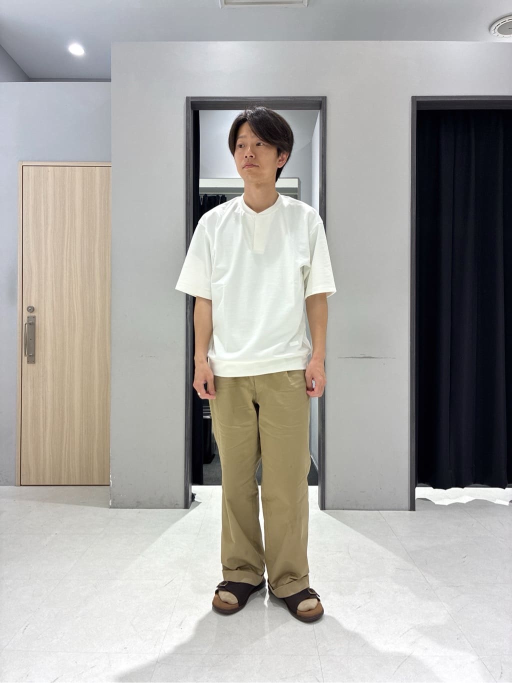 わいずみさんの「TAKEO KIKUCHI｜【キーリング付き】メランジ　大人ショルダーバッグ」を使ったコーディネート
