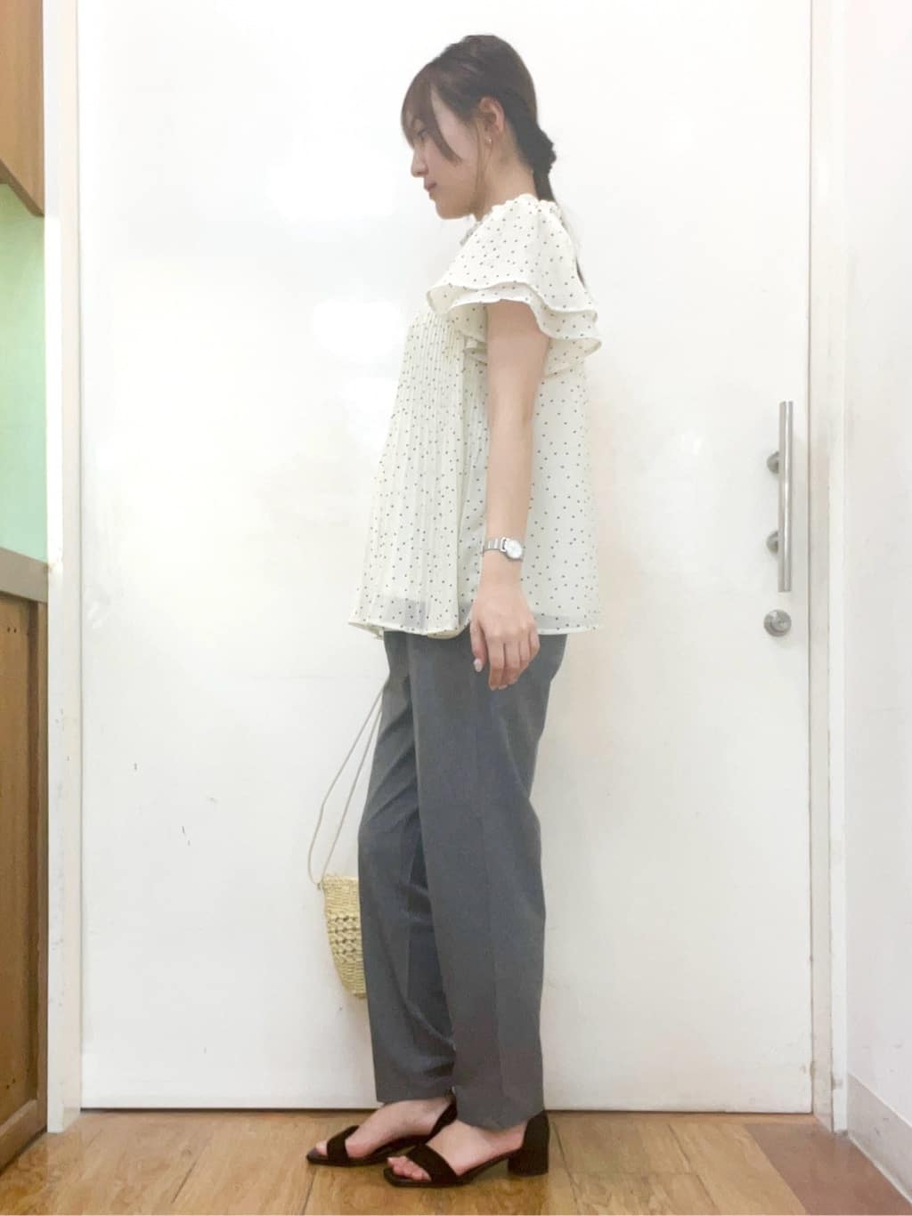 sakiさんの「SHOO･LA･RUE｜◆【SS-3L/ひんやり/吸水速乾/UV】軽量でさらりと穿ける テーパードパンツ」を使ったコーディネート